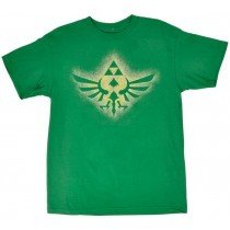 Legend of Zelda Shirt Soaring Triforce Nintendo Mens Top Green Small-3XL