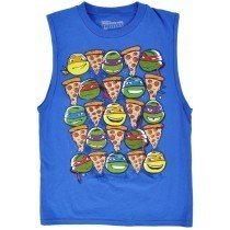 Boys Teenage Mutant Ninja Turtles Tank Top Age 6-13 TMNT Royal Blue