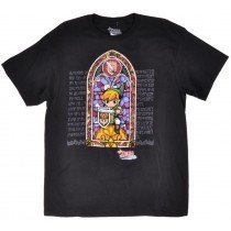 Legend of Zelda Link TShirt Mens Stained Glass Nintendo Authentic Black Small-XL