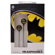 Batman Earbuds Gel DC Comics Black Headphones