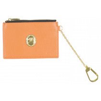 Black Scale Olide Skull Key Fob Coin Purse Money Holder Card Wallet Style Orange