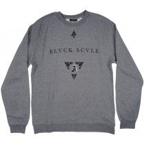 Black Scale Decor Sweatshirt Crewneck Pullover Gunmetal BLVCK SCVLE
