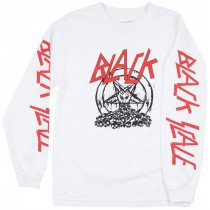 Black Scale Diabolic Shirt Long Sleeve White Baphomet Occult Top BLVCK SCVLE