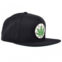Black Scale Weed Leaf Snapback Hat Mens Occult Cap