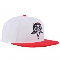 Black Scale Baphomet Snapback Hat Mens White LVCK SCVLE