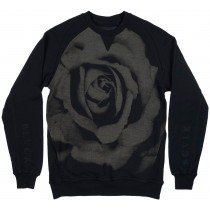 Black Scale Severus Rose Men's Crewneck Pullover Black S-2XL French Terry Warm