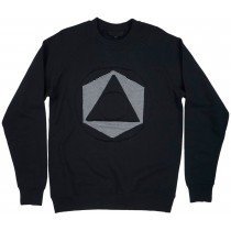 Black Scale Shapes Crewneck Men's Pullover Black M-2XL French Terry BLVCK SCVLE