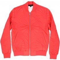 Black Scale Shapes Quilted Bomber Jacket Red BLVCK SCVLE Mens