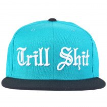 Black Scale Trill Snapback Hat Teal Explicit Adjustable Cap Fashion Streetwear