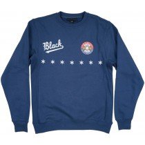 Black Scale Upper League Crewneck Sweatshirt Pullover Navy BLVCK SCVLE
