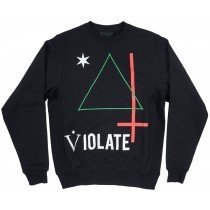 Black Scale Violate Triangle Crew Men's Pullover Black S-3XL BLVCK SCVLE Fleece