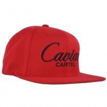 Caviar Cartel Snapback Hat Red Embroidered Spade Mens Adjustable Authentic Cap