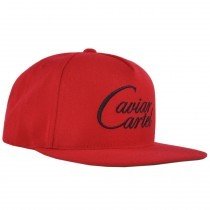 Caviar Cartel Stacked Script Snapback Hat Mens Red