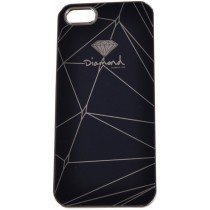 Diamond Supply Co Iphone 5 5S Case Logo Grid Gloss Metallic Snap On Black