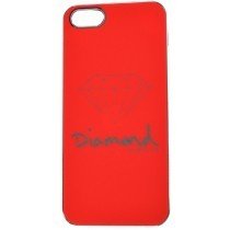 Diamond Supply Co Iphone 5 5S Case Logo Gloss Metallic Snap On Protector Red
