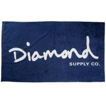 Diamond Supply OG Script Towel Navy 35" x 58" Oversized Beach Pool