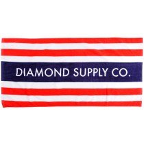 Diamond Supply Co Red Stripes Towel Oversized 35" x 60" USA Navy