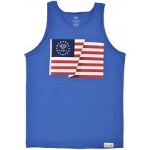 Diamond Supply Co Split Flag Tank Top Blue USA