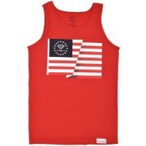 Diamond Supply Co Split Flag Tank Top Red USA