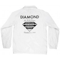 Diamond Supply Co Skateboard Fastening Device Coach Jacket White Medium Mens