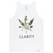 Diamond Supply High Clarity Tank Top White Marijuana Mens