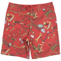 Diamond Supply Co Low Life Board Shorts Mens Swimwear Red