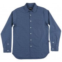 Diamond Supply Co Micro Woven Button-Down LS Shirt Navy Mens