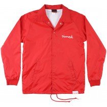 Diamond Supply OG Script Men's Coaches Jacket Red M-L Windbreaker Fashion Style