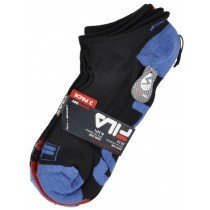 Fila Ankle Socks 3-Pack Shock Dry Men's Sport Foot Size 6-12 Black