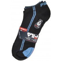 Fila Ankle Socks Shock Dry All-Sport Large Mens 10-13 Black 3-Pack Comfy Sporty