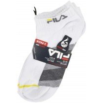 Fila Ankle Socks 3-Pack Shock Dry Men's Sport Foot Size 6-12 White Multi Color