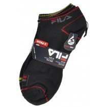 Fila Ankle Socks 3-Pack Shock Dry Men's Sport Foot Size 6-12 Black Multi