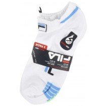Fila Ankle Socks 3-Pack Shock Dry Men's Foot Size 6-12 White Neon Athletic
