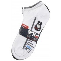 Fila Ankle Socks 3-Pack Shock Dry Men's Sport Foot Size 6-12 White Grey Black
