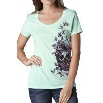Fox Racing Junior Deviant Rose Skull Moto BMX Motocross X Games Scoop Tee Shirt