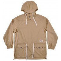 Grizzly Griptape Poplin Pullover Jacket Hooded Mens Khaki