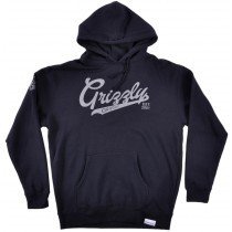 Grizzly Griptape Stadium Script Pullover Hoodie Authentic DSC Mens Navy Fleece