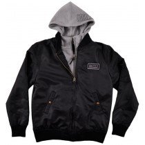 Grizzly Griptape Subspecies Bomber Jacket Hooded Mens Black