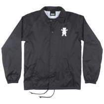 Grizzly Griptape Top Team Windbreaker Outerwear Jacket Pockets Skater Mens Black