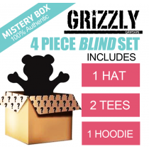 Grizzly Griptape 4 Piece Assorted Clothing Set Hat Shirt Hoodie Outfit Blind Box