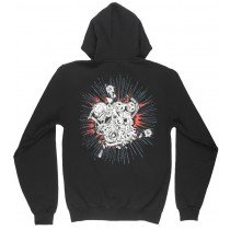 Hoonigan Mo Motor Zip-Up Jacket Hoodie Fleece Mens Black