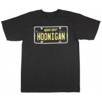Hoonigan Plate Regular Fit Shirt Dirt Bike Ride Rally Sport Style Tee Black Top