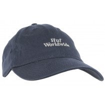 HUF Dom Worldwide Curved Brim Dad Hat Strapback Headwear Cap Lid Navy Mens