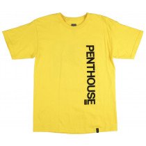HUF Worldwide x Penthouse Magazine Rose T-Shirt Mens Skatewear Yellow