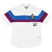 Jewel House Woven Button-Up SS Shirt Mens White
