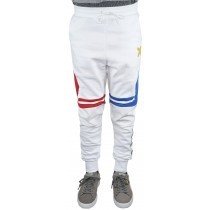 Krome #1 Banned Fleece Mens Jogger White/Multi S-2XL Fashion Color Block Pockets