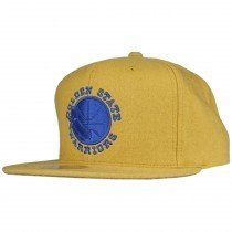 Mitchell & Ness Golden State Warriors Melton Proper Snapback Yellow Adjustable