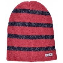 Neff Daily Sparkle Stripe Beanie Womens Knitted Glitter Acrylic Dusty Rose Hat