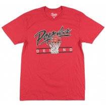 Popular Demand Hoops Regular Fit T-Shirt Streetwear Tee Top Fashion Red Mens
