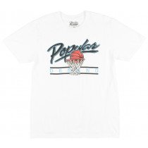 Popular Demand Hoops Regular Fit T-Shirt Streetwear Fashion Tee White Top Mens